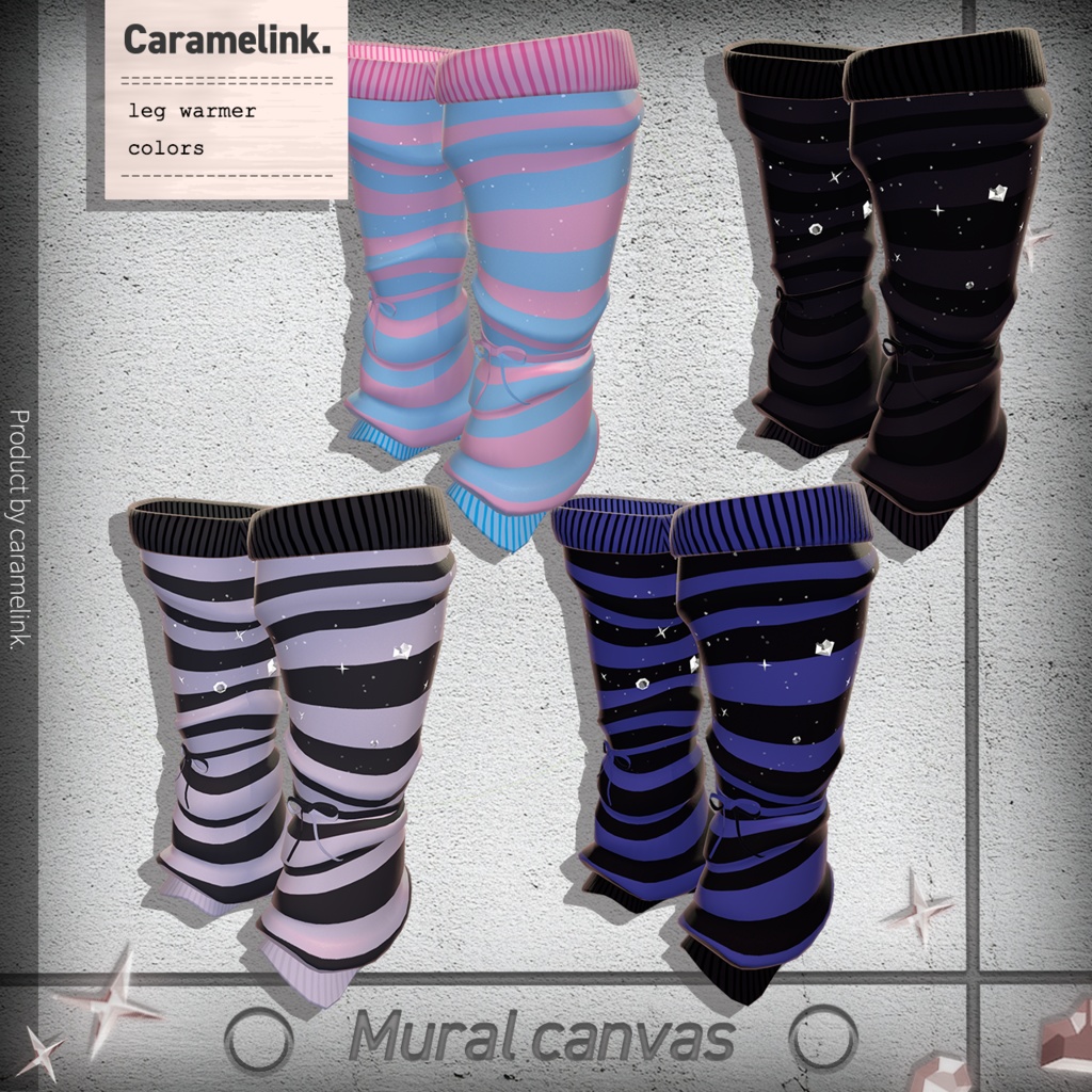 【5アバター対応】Mural canvas&ジェムレッグウォーマー