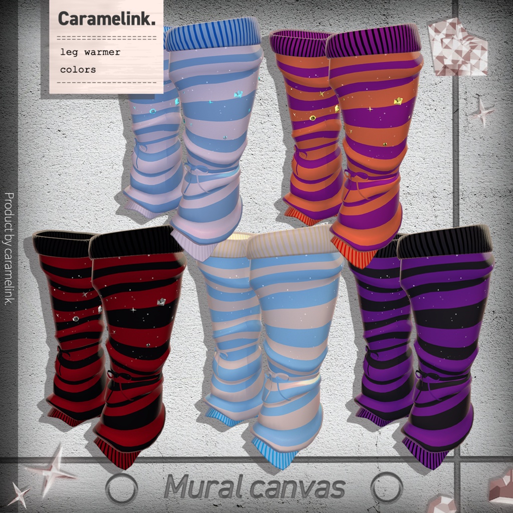 【5アバター対応】Mural canvas&ジェムレッグウォーマー