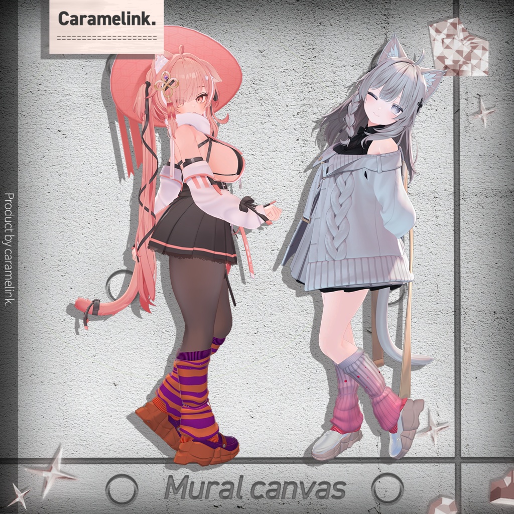 【5アバター対応】Mural canvas&ジェムレッグウォーマー