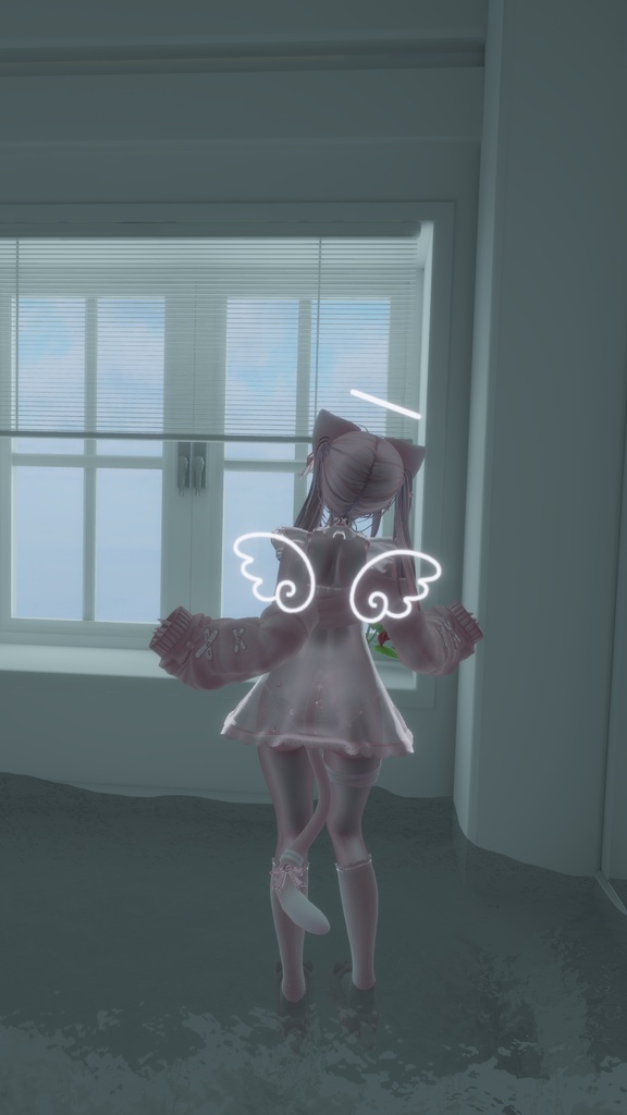 【ネオン風な天使の羽とヘイロー】AngelNeonWing【VRChat想定】
