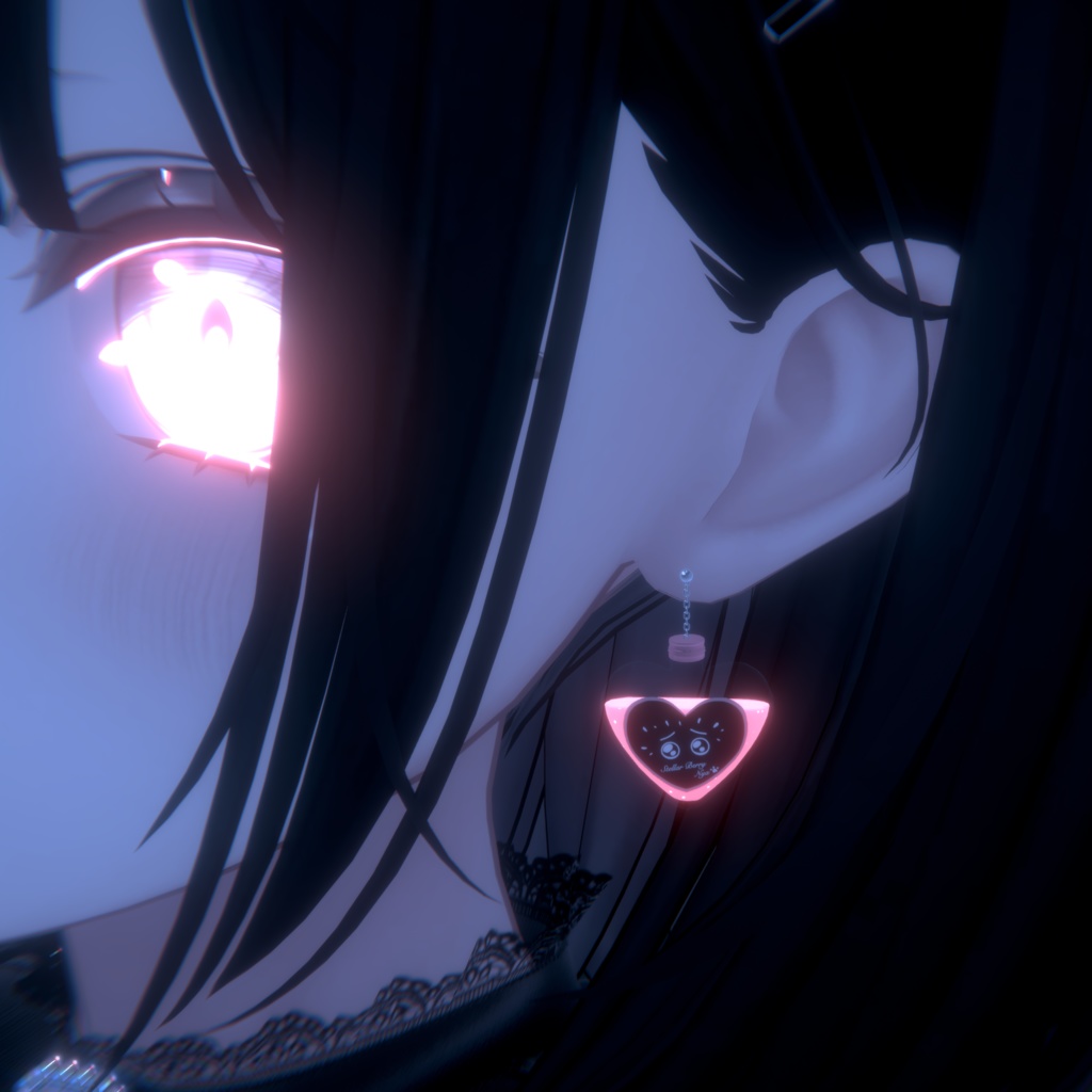 【液体が揺れる】ぽしゃけピアス【VRChat想定】