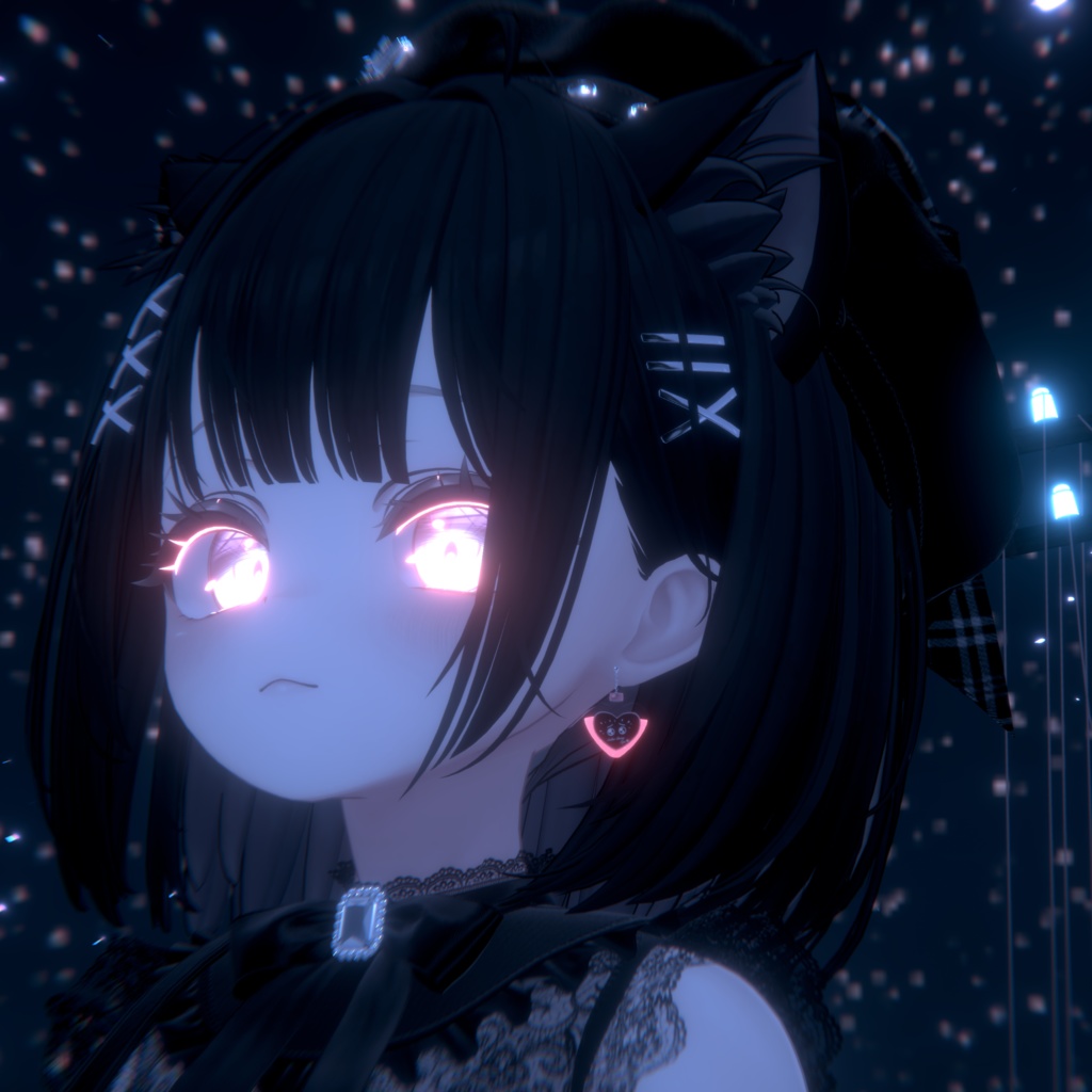 【液体が揺れる】ぽしゃけピアス【VRChat想定】