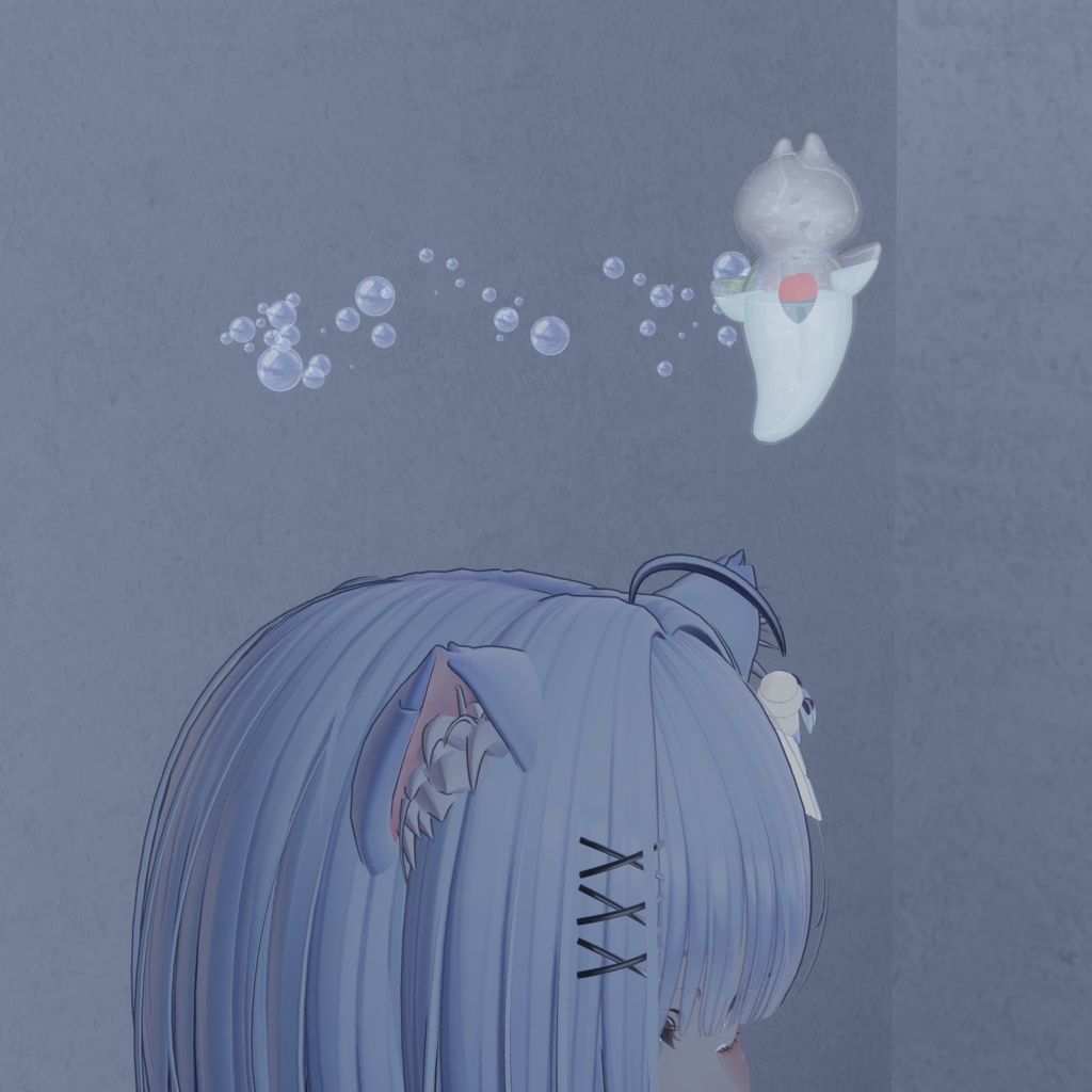 かわいく追従ᰔᩚクリオネぷかぷかヘイロー【液体が揺れる♡】