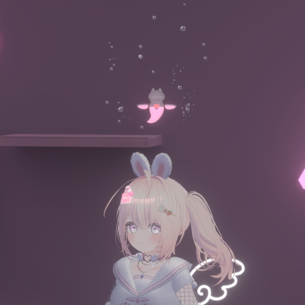 かわいく追従ᰔᩚクリオネぷかぷかヘイロー【液体が揺れる♡】