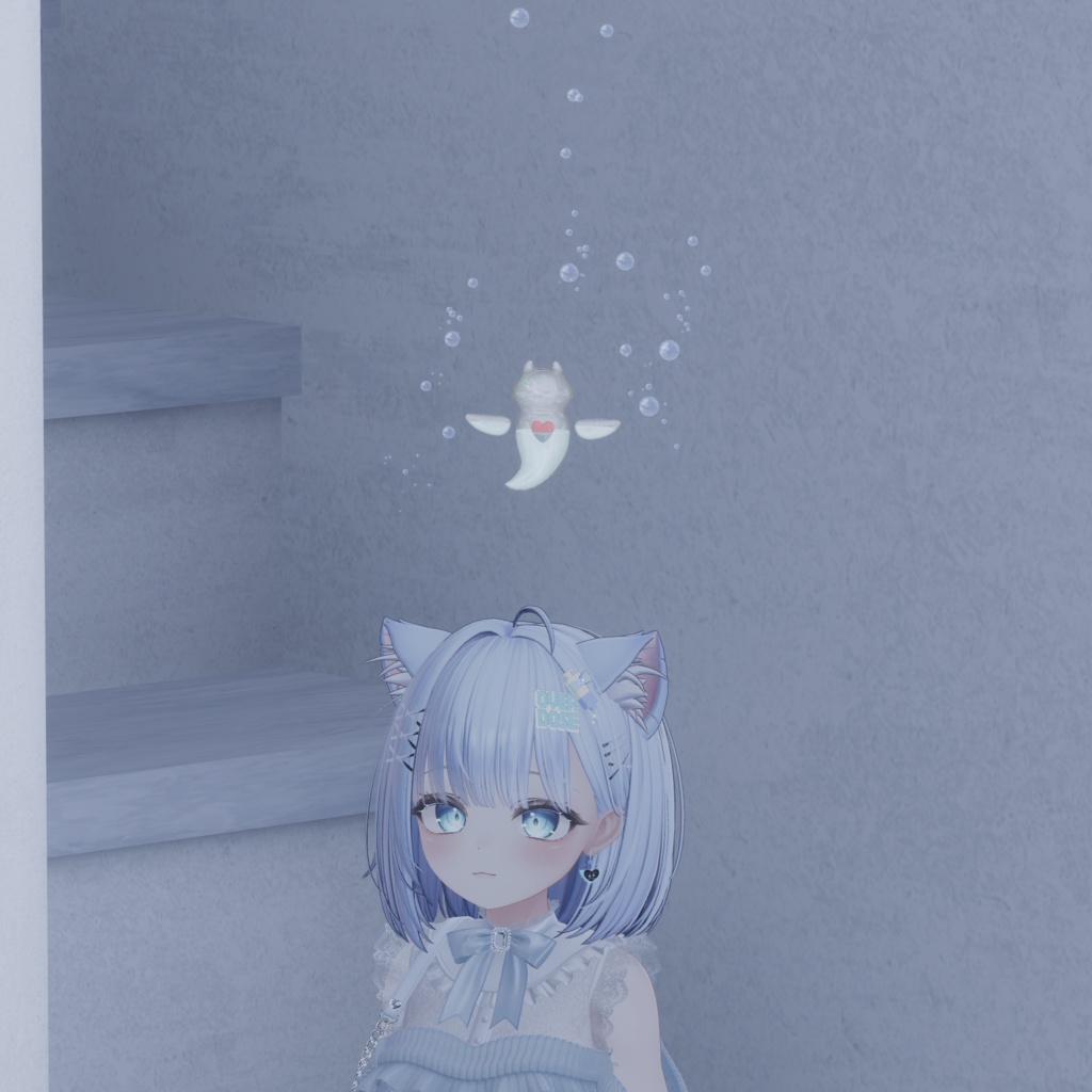 かわいく追従ᰔᩚクリオネぷかぷかヘイロー【液体が揺れる♡】