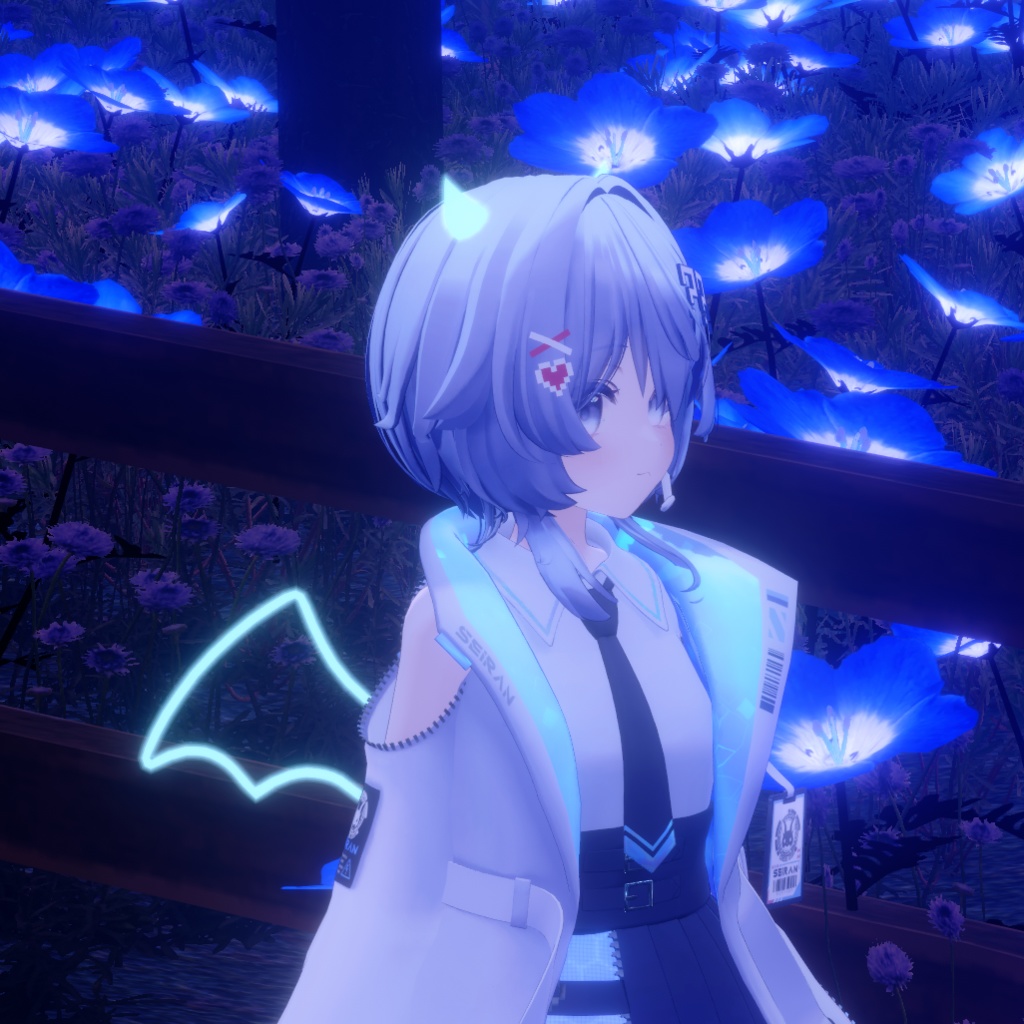 【ネオン風な悪魔の羽と角】DevilNeonWing【VRChat想定】