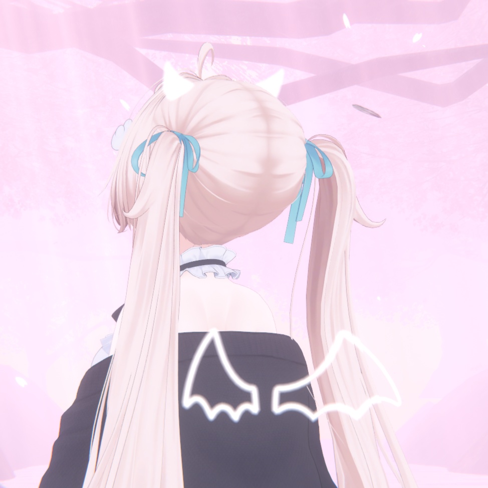 【ネオン風な悪魔の羽と角】DevilNeonWing【VRChat想定】