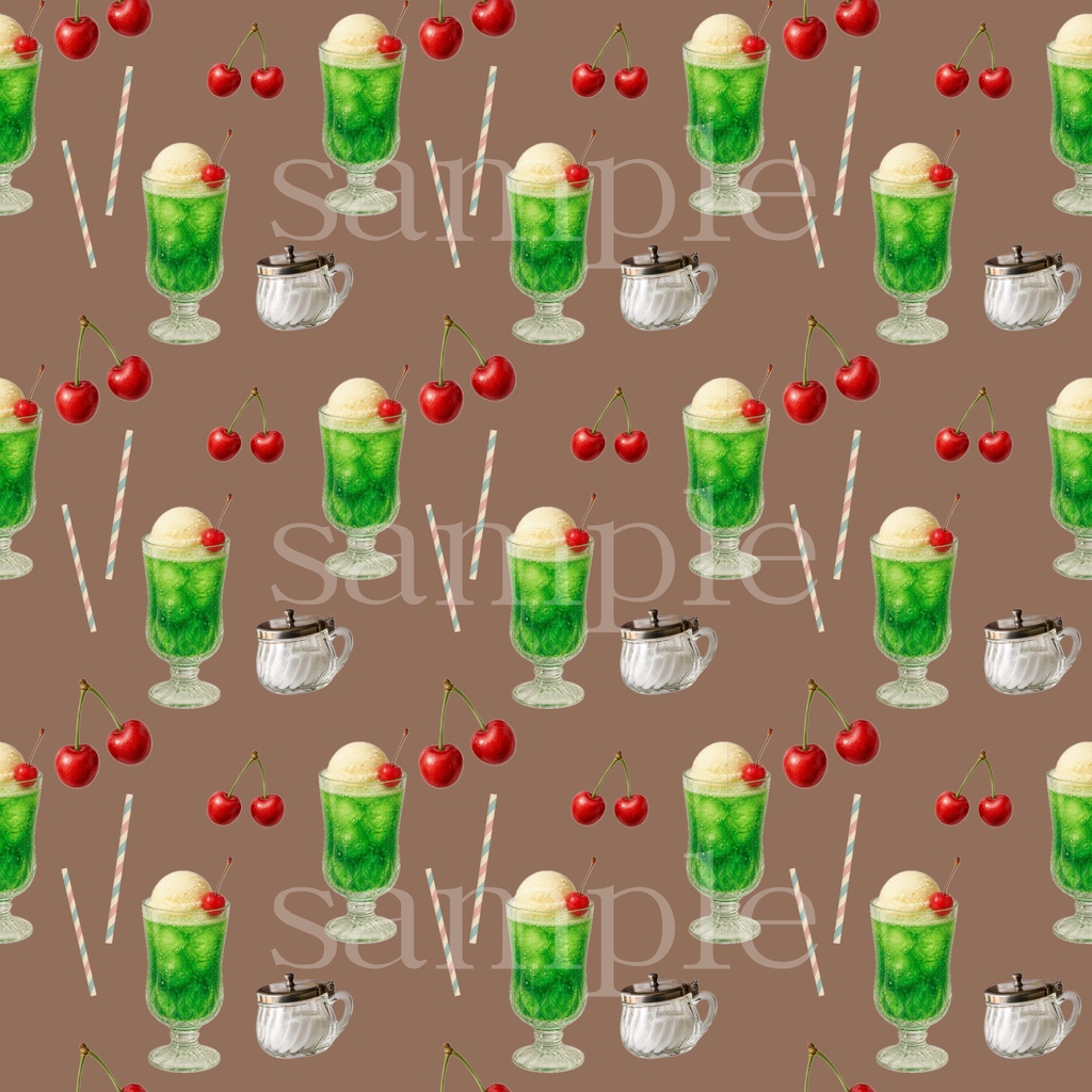 【デジタルペーパー】純喫茶_メロンソーダ