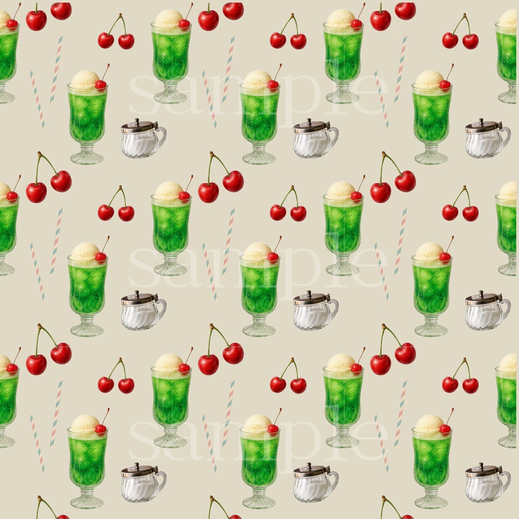【デジタルペーパー】純喫茶_メロンソーダ