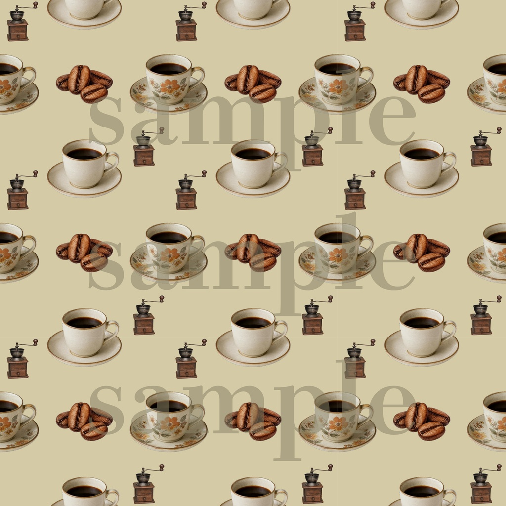 【デジタルペーパー】純喫茶_コーヒー 4セット×2色セット