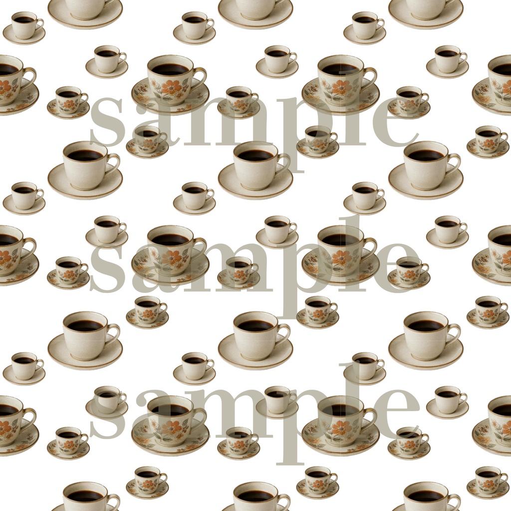 【デジタルペーパー】純喫茶_コーヒー 4セット×2色セット