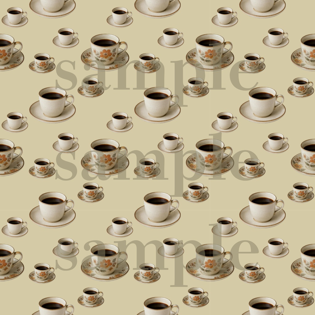 【デジタルペーパー】純喫茶_コーヒー 4セット×2色セット