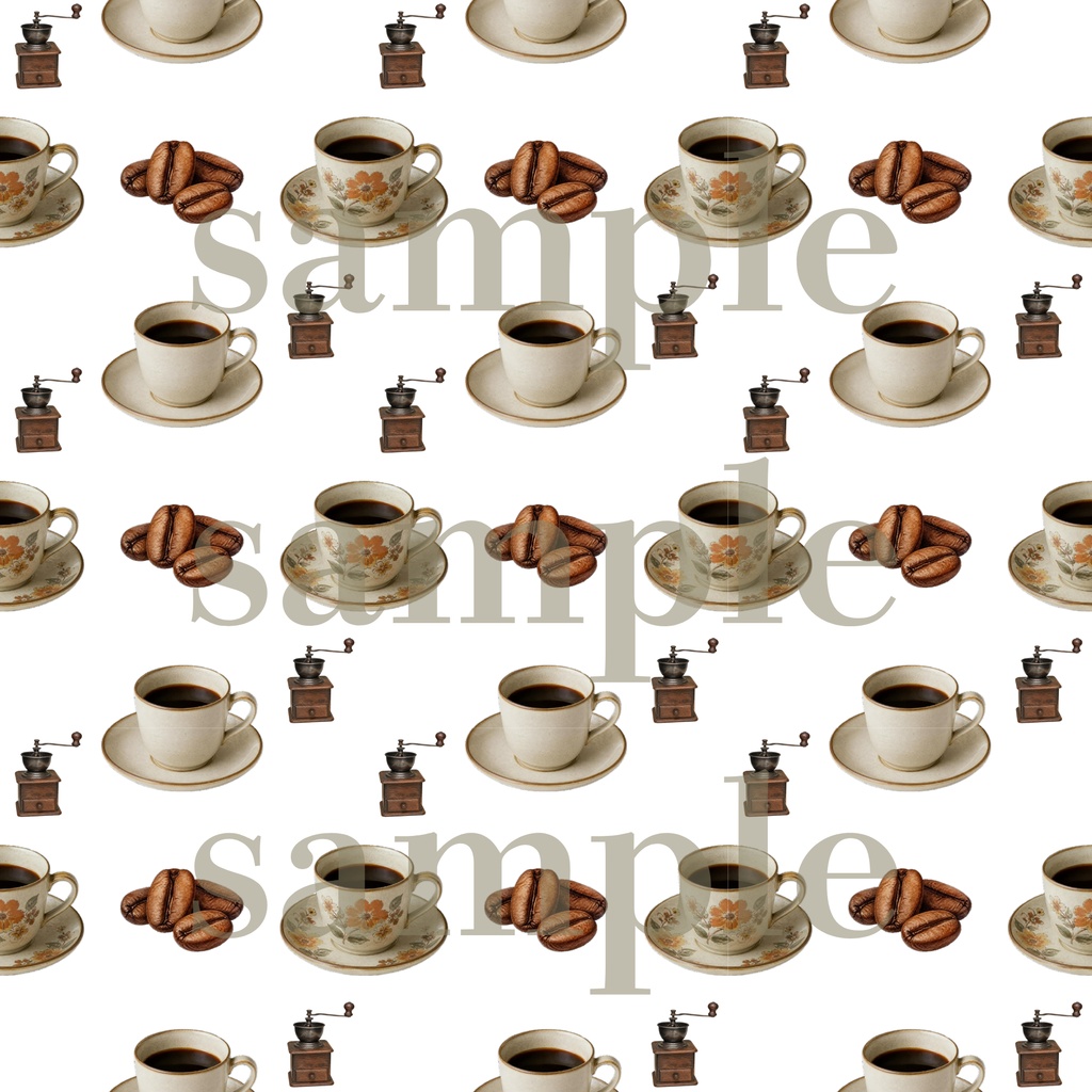 【デジタルペーパー】純喫茶_コーヒー 4セット×2色セット