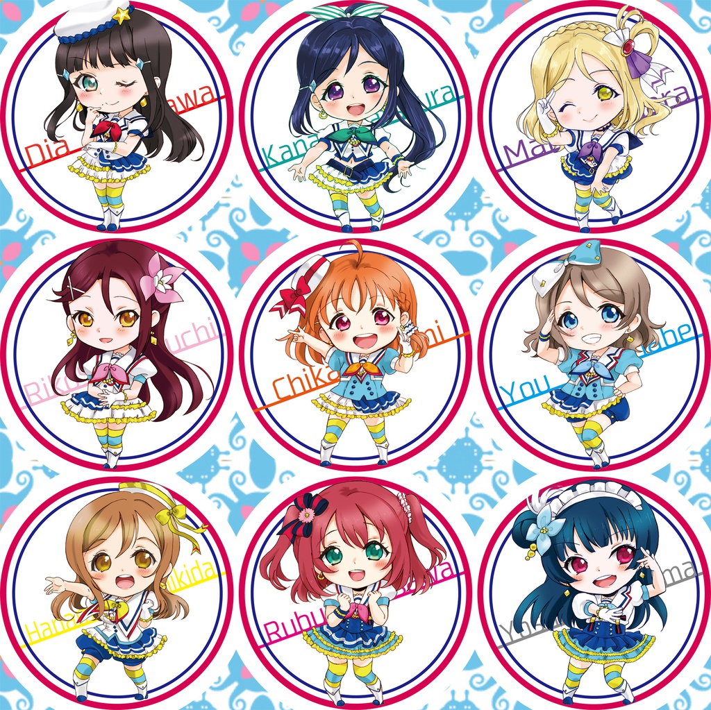 Aqours 57mm缶バッジ