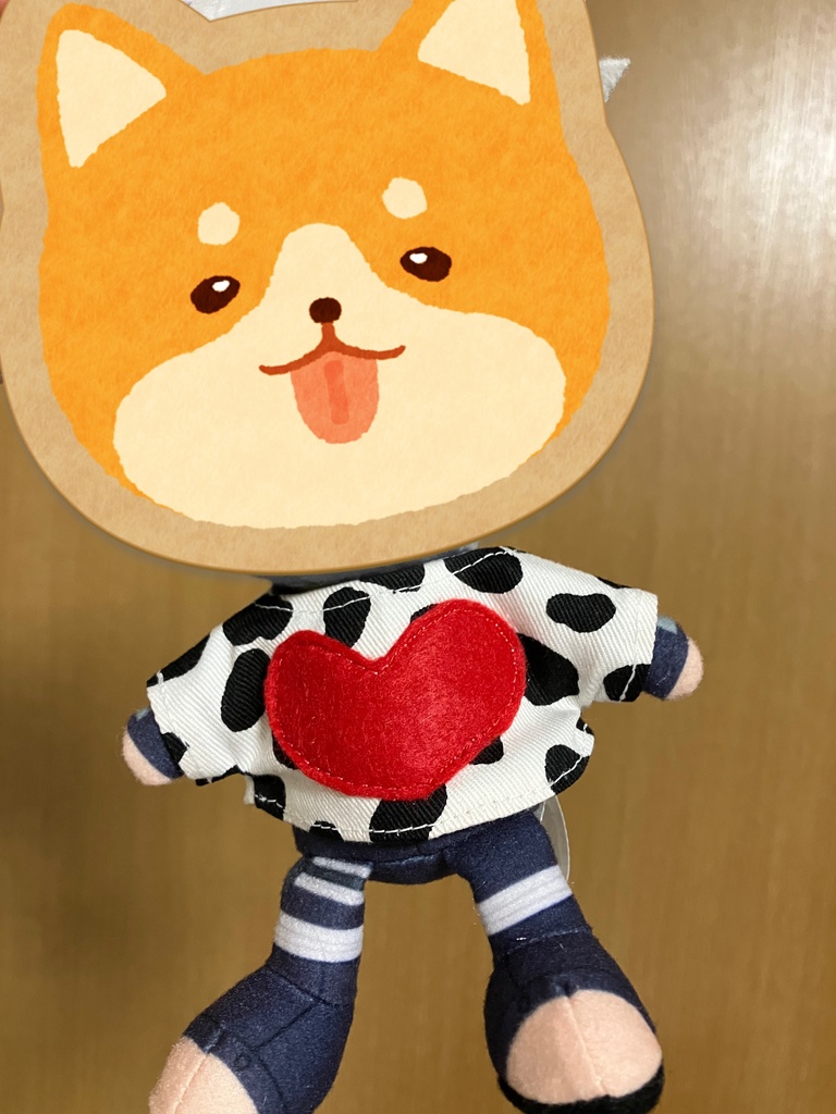 NARUTO chibiぬいぐるみ 牛柄ハートT