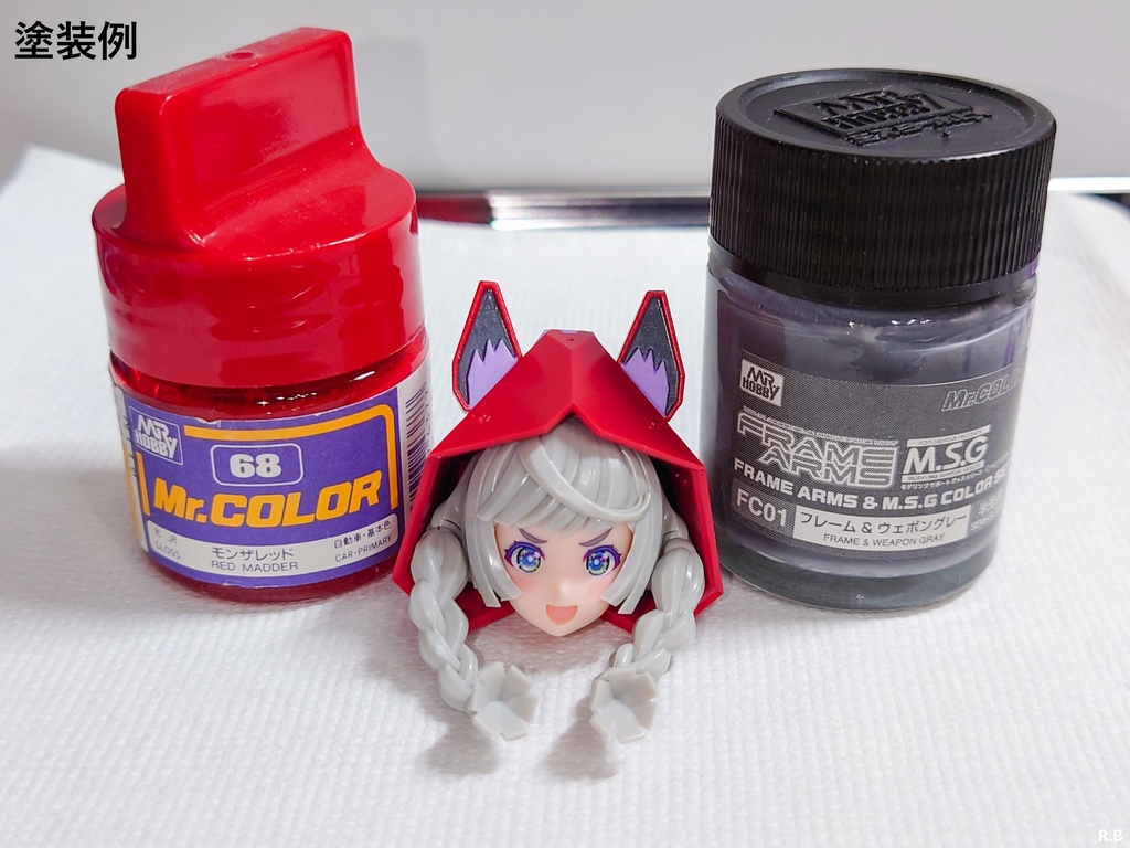 赤ずきんちゃんのフードを狼耳にするパーツ