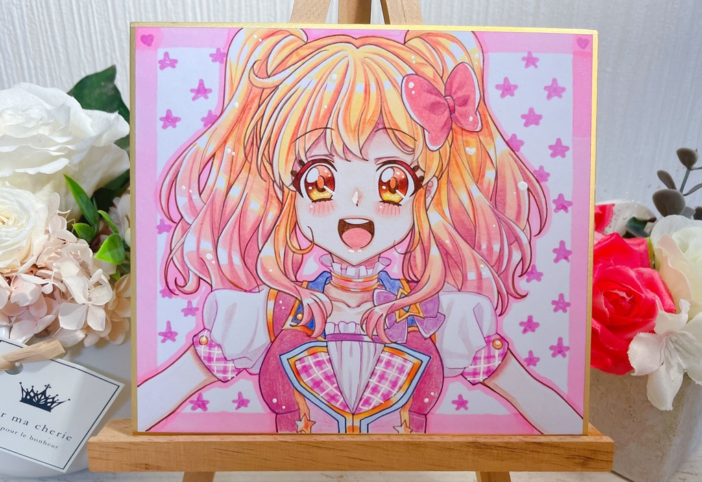 【アイカツシリーズ】歴代主人公 ミニ色紙原画