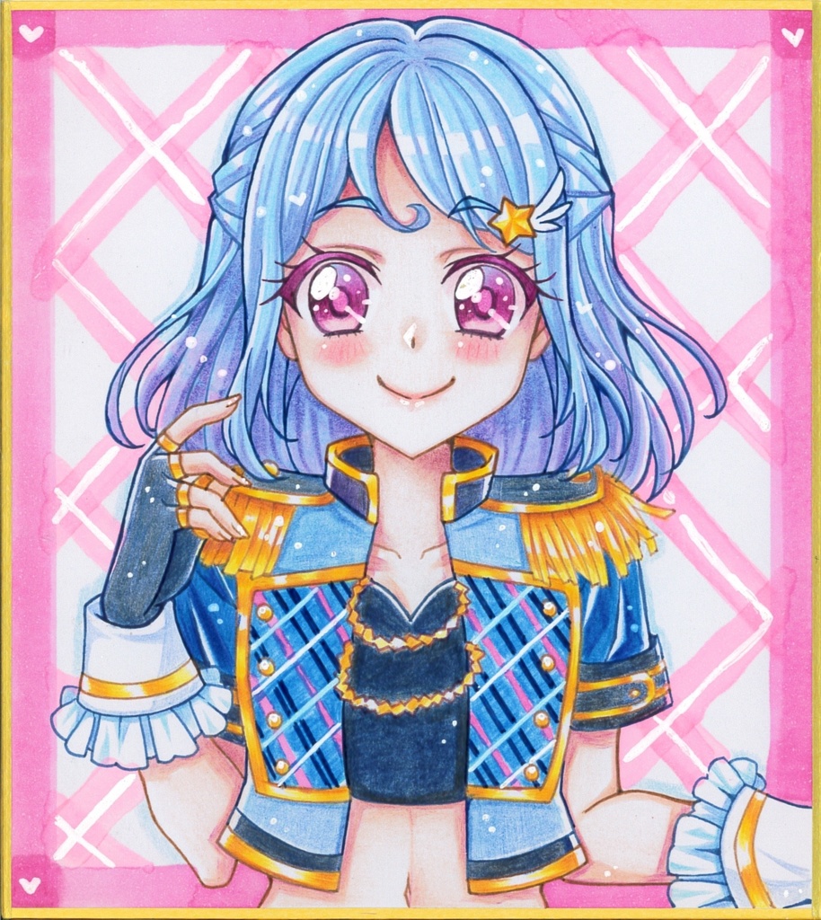 【アイカツシリーズ】歴代主人公 ミニ色紙原画