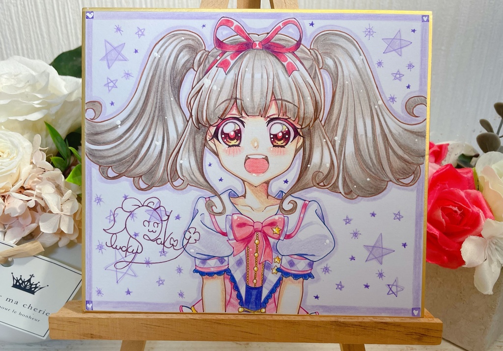 【アイカツシリーズ】歴代主人公 ミニ色紙原画