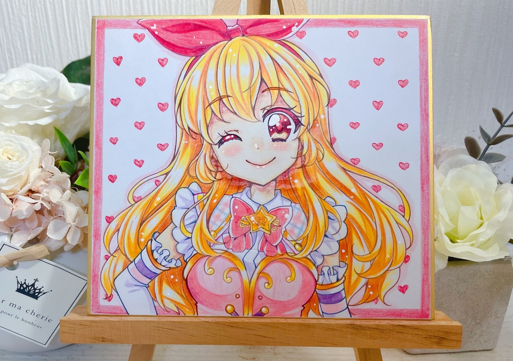 【アイカツシリーズ】歴代主人公 ミニ色紙原画