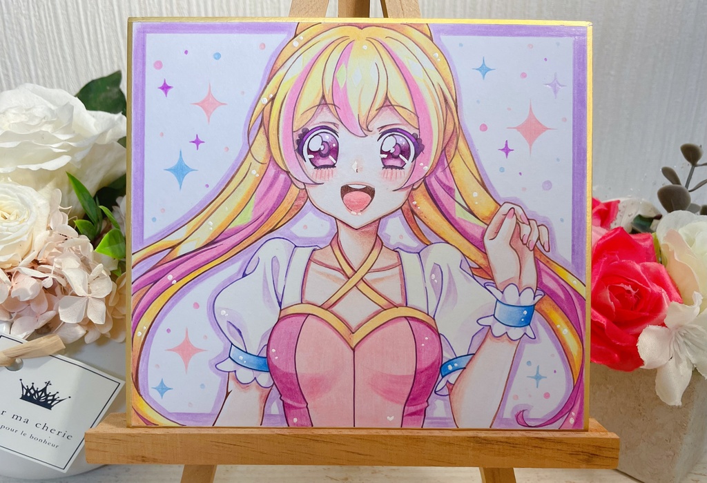 【アイカツシリーズ】歴代主人公 ミニ色紙原画
