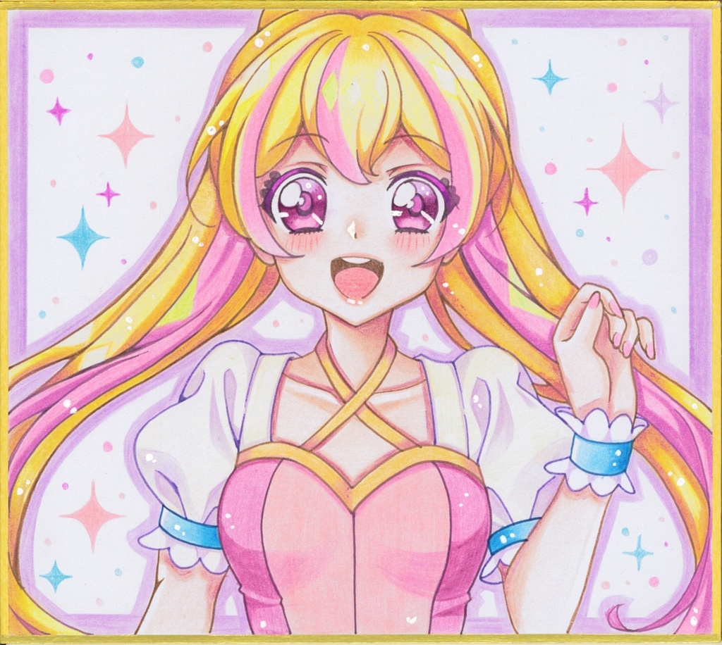 【アイカツシリーズ】歴代主人公 ミニ色紙原画