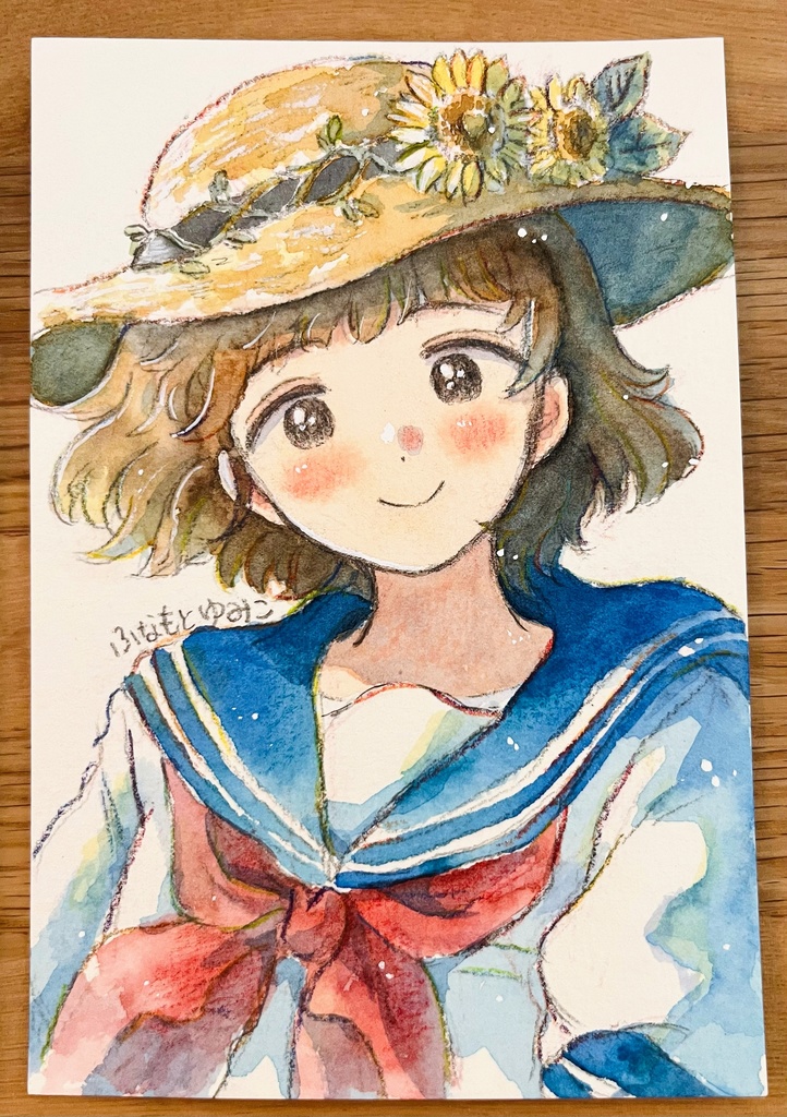 麦わら帽子とセーラー服