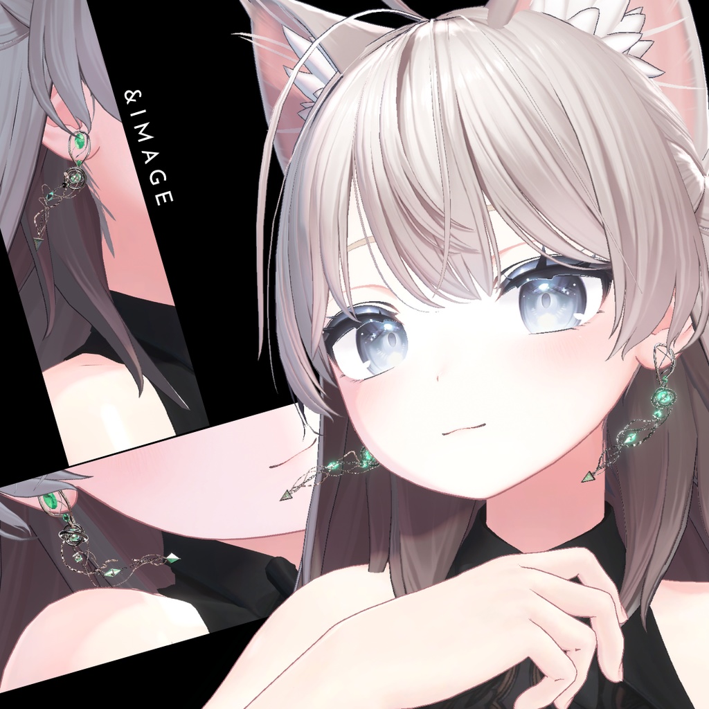 MooTear〈ムーティア〉イヤリング / ピアス【VRChat想定アクセサリ】