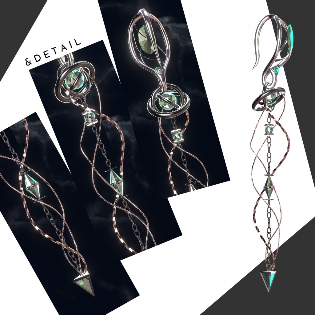 MooTear〈ムーティア〉イヤリング / ピアス【VRChat想定アクセサリ】