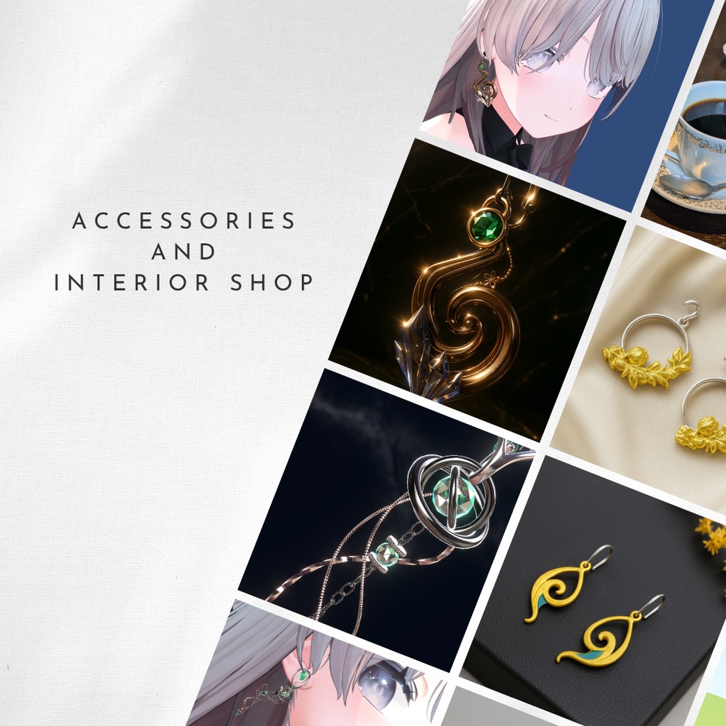 MooTear〈ムーティア〉イヤリング / ピアス【VRChat想定アクセサリ】