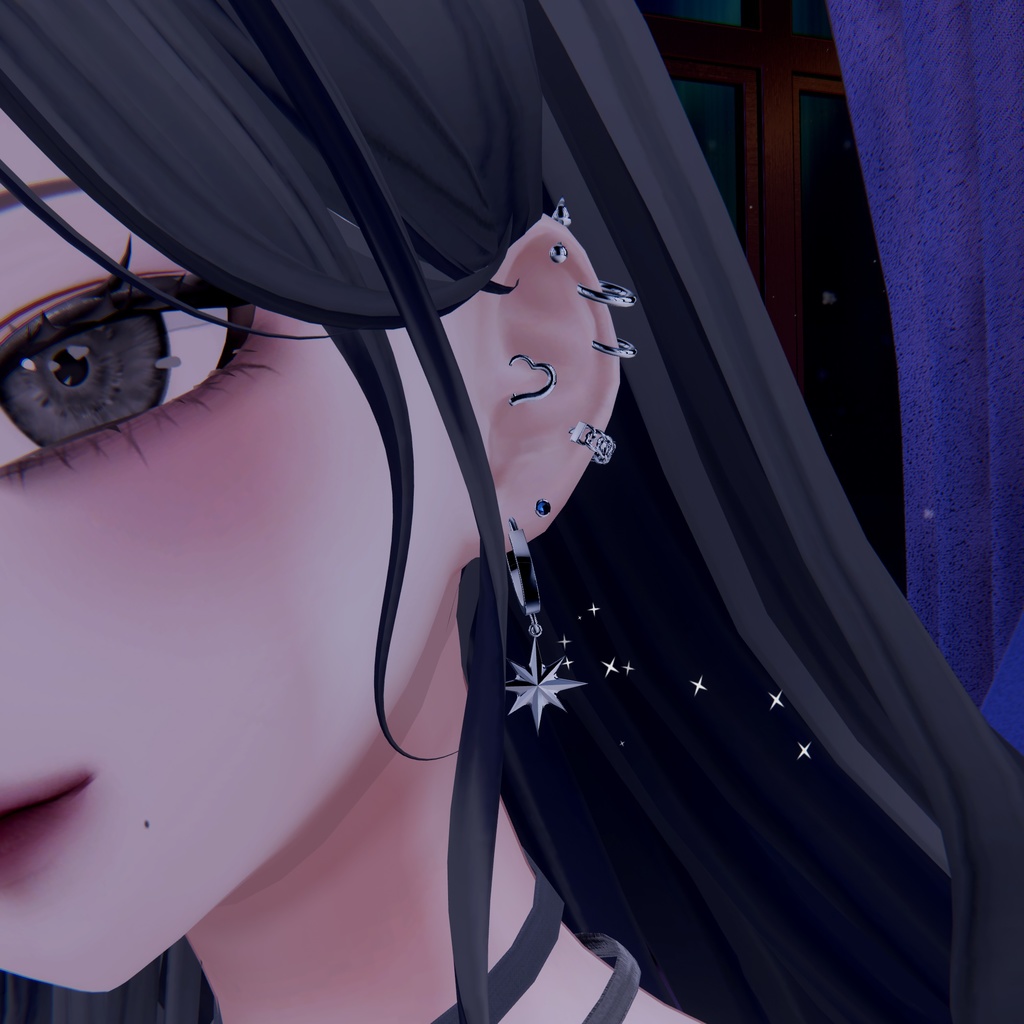 【MA対応】パーティクルピアスSTELLAR森羅対応