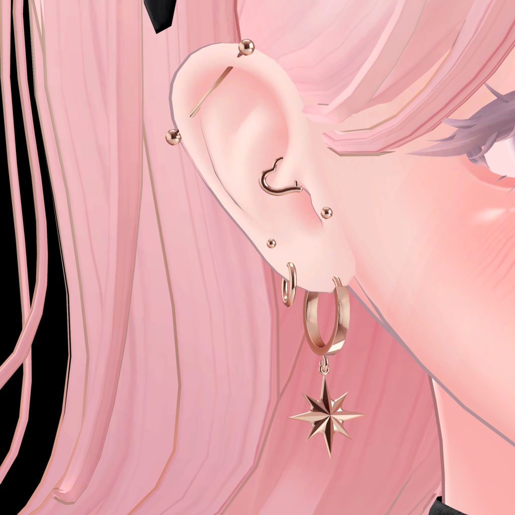 【MA対応】パーティクルピアスセットSTELLARセレスティア対応