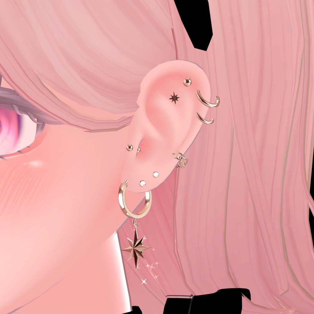 【MA対応】パーティクルピアスセットSTELLARセレスティア対応