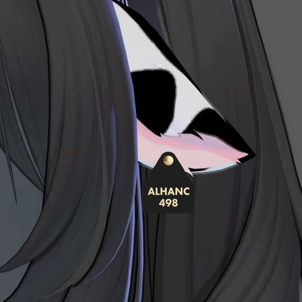 【ミルティナ】髪&牛耳テクスチャ,カウベル・耳タグ