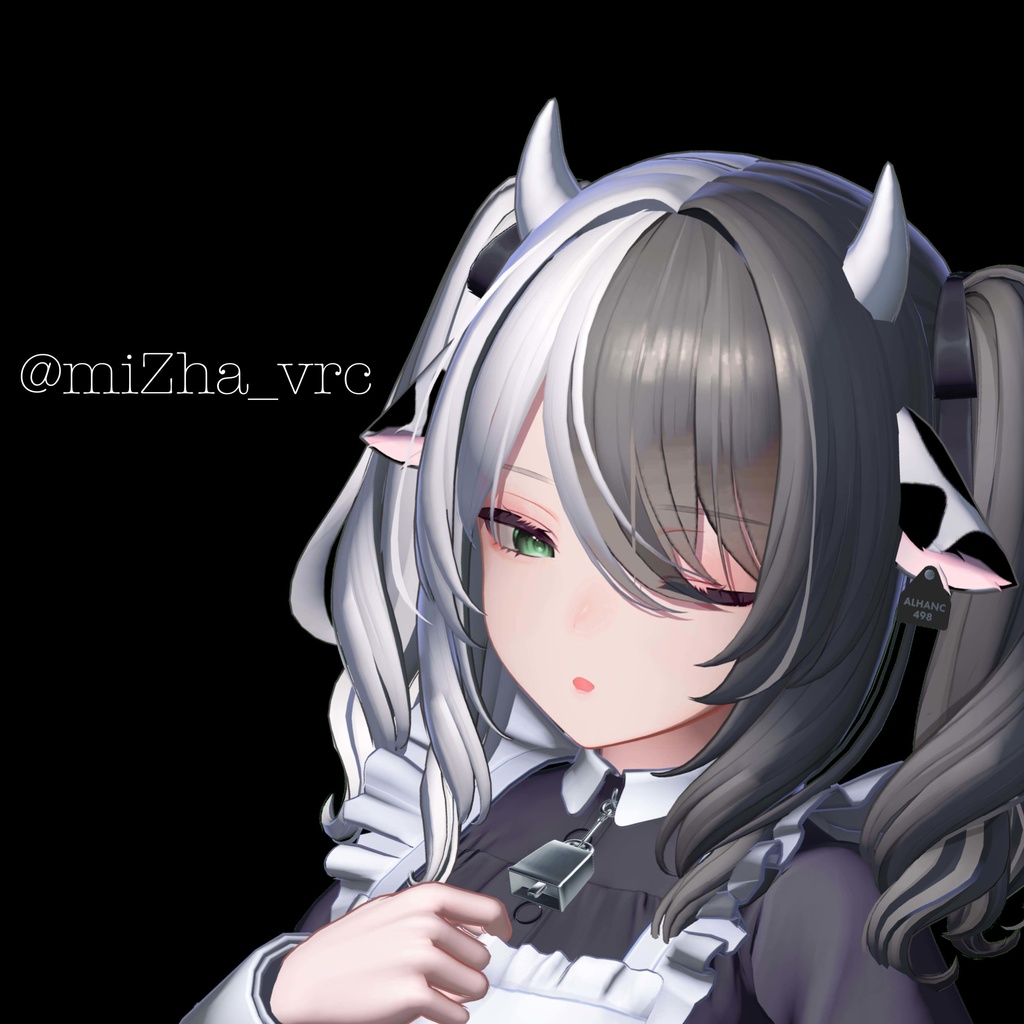 【ミルティナ】髪&牛耳テクスチャ,カウベル・耳タグ