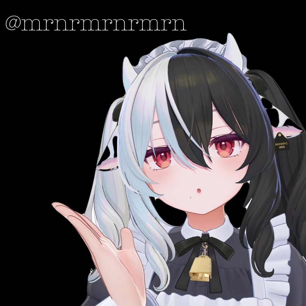 【ミルティナ】髪&牛耳テクスチャ,カウベル・耳タグ