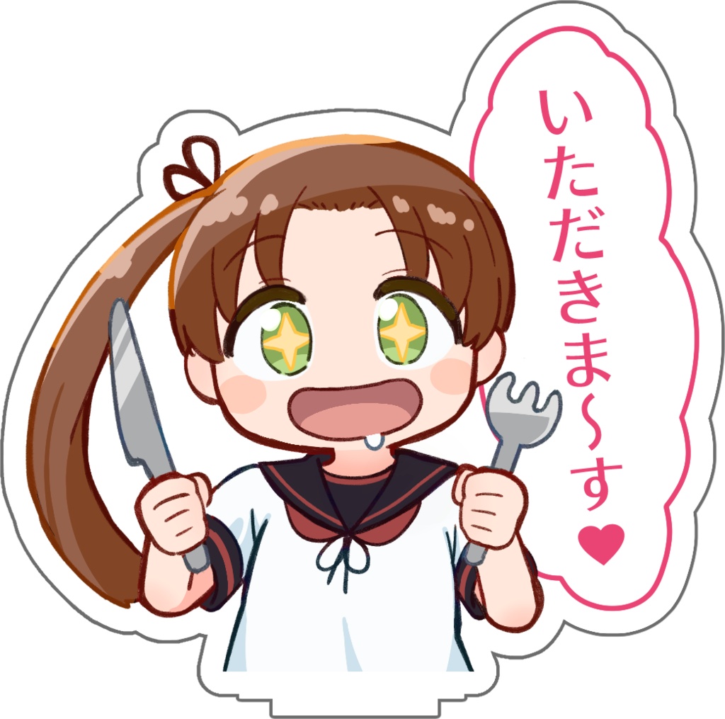 綾波ちゃんアクリルスタンド（いただきますVer.）