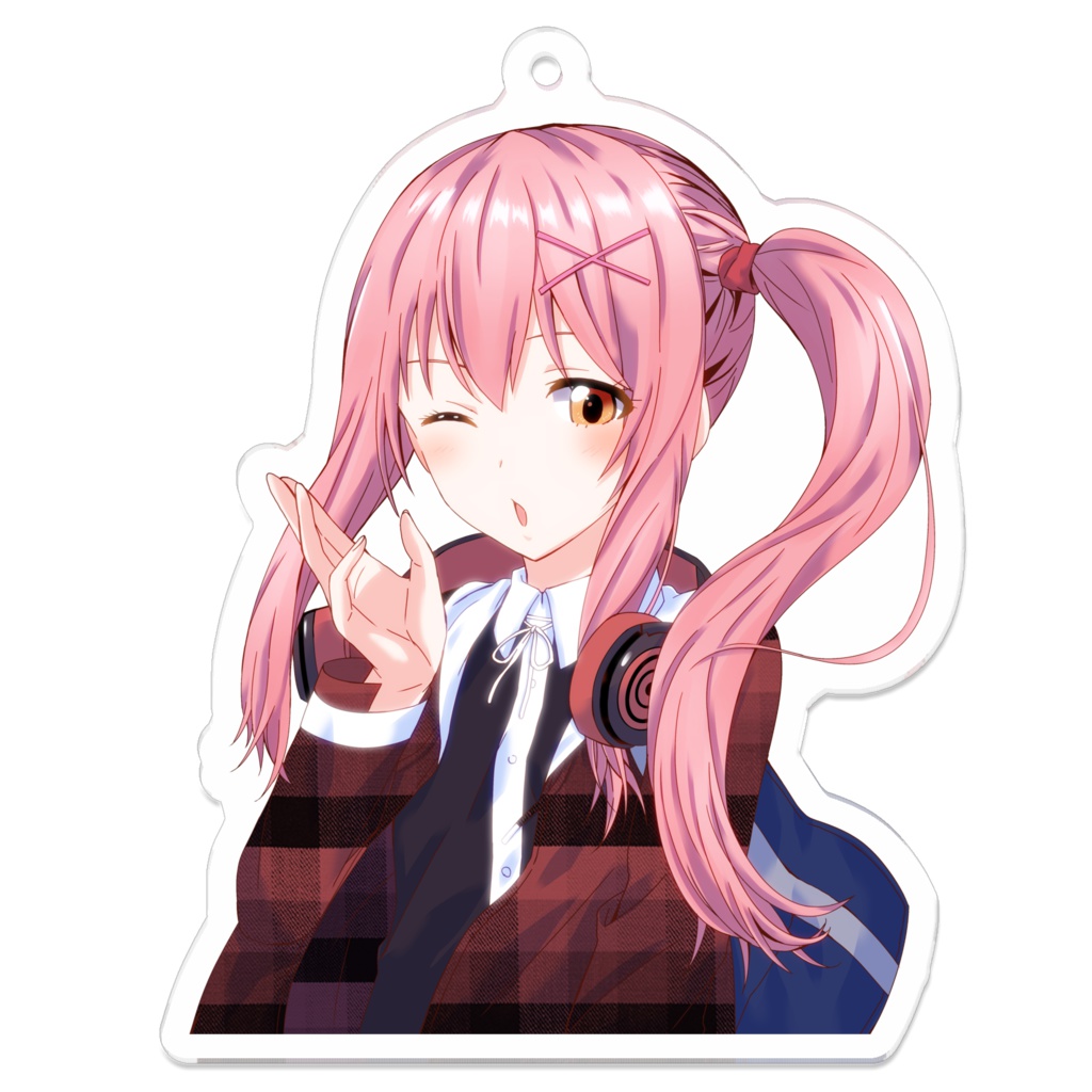 Vtuberアインアクリルキーホルダー ぽんぽんちゃんファンアート