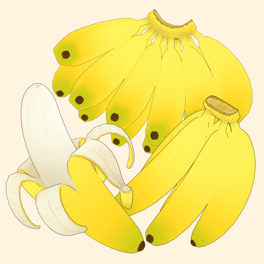 3Dフルーツ素材セット (14種類) | Fruit Props for CLIP STUDIO