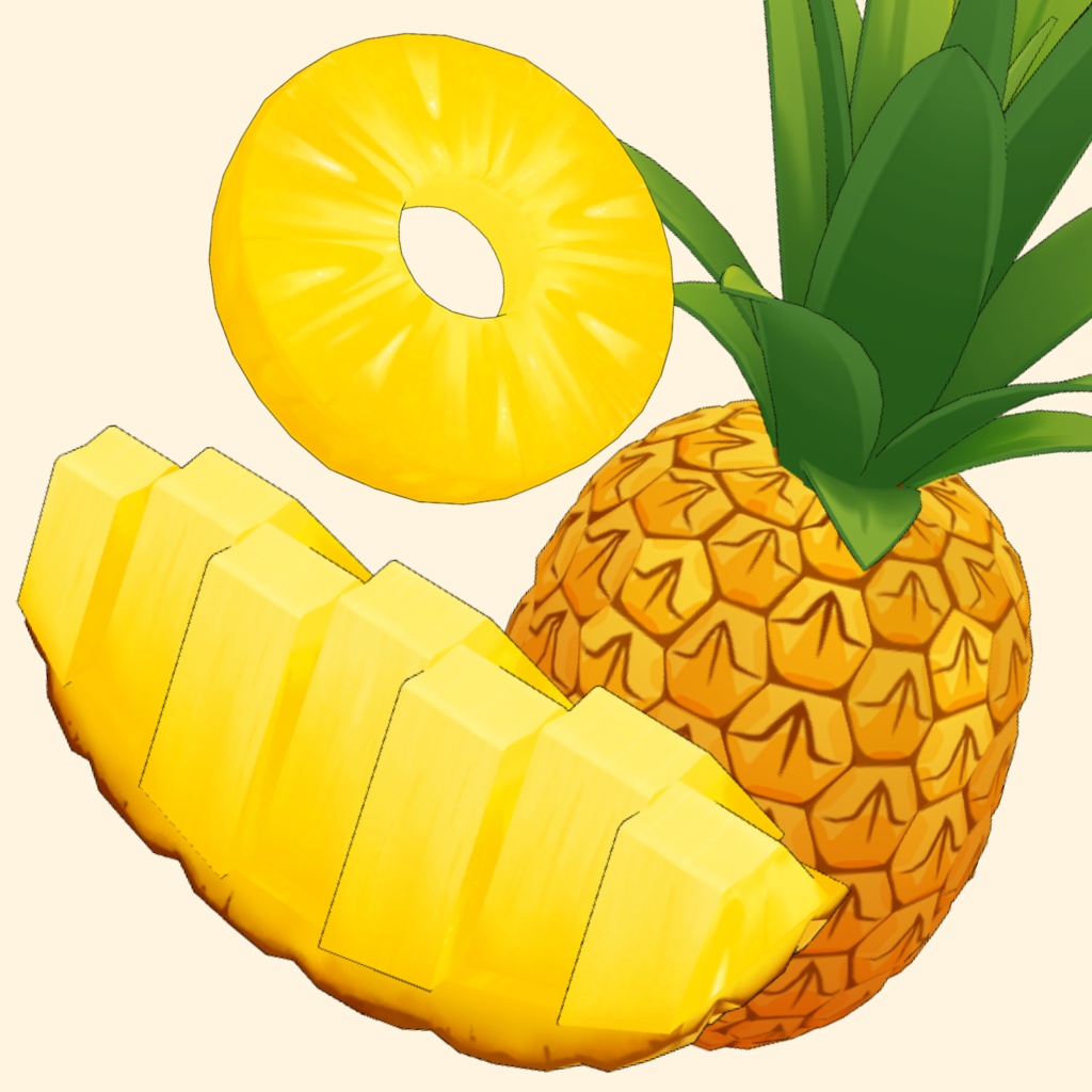 3Dフルーツ素材セット (14種類) | Fruit Props for CLIP STUDIO