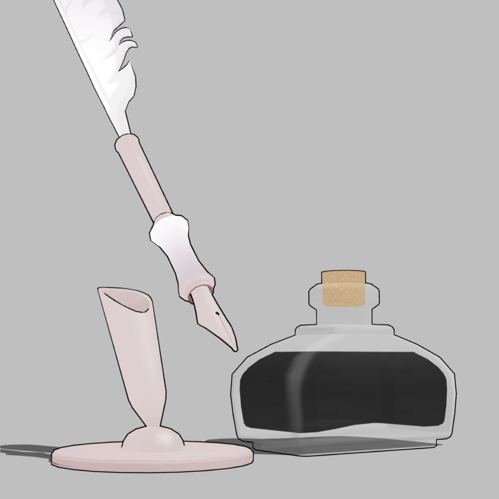 3D羽根ペン素材 Basicシリーズ (12種類) 漫画・イラスト用