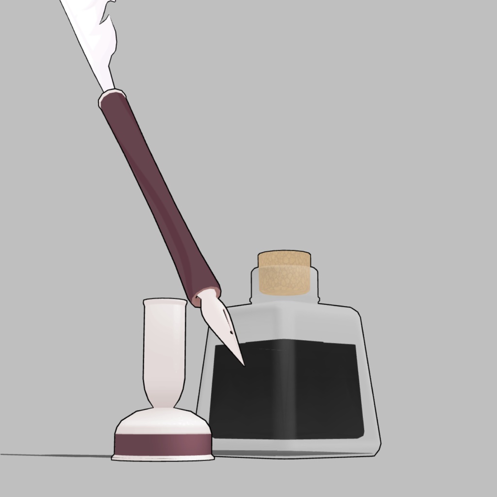 3D羽根ペン素材 Basicシリーズ (12種類) 漫画・イラスト用