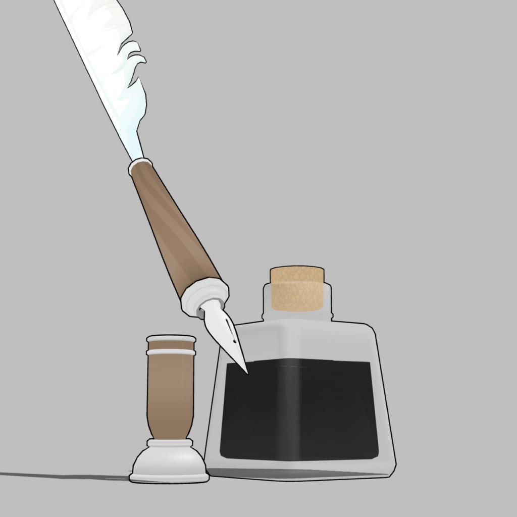 3D羽根ペン素材 Basicシリーズ (12種類) 漫画・イラスト用