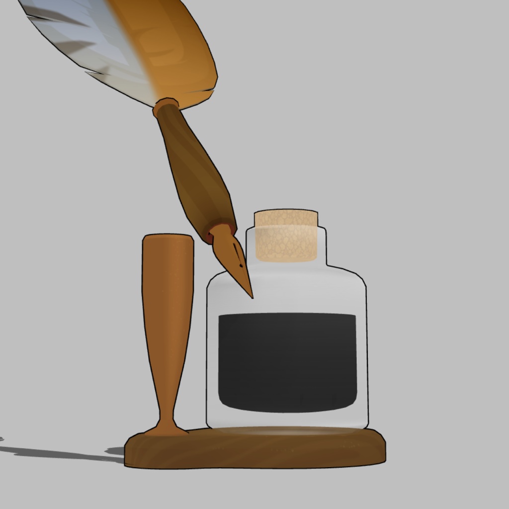 3D羽根ペン素材 Wildシリーズ (12種類) 漫画・イラスト用