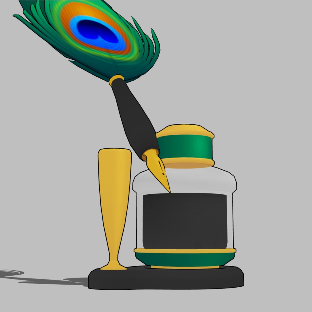 3D羽根ペン素材 Wildシリーズ (12種類) 漫画・イラスト用