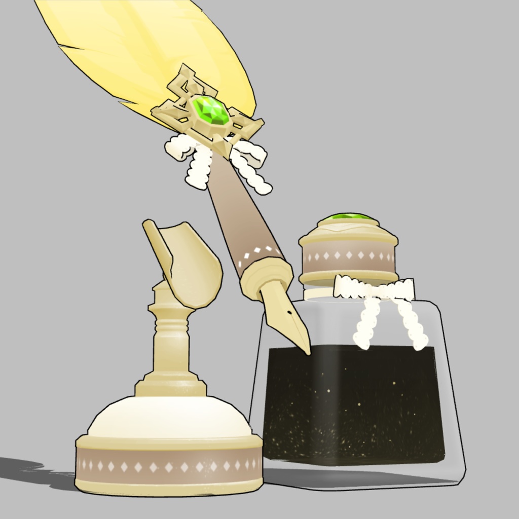 3D羽根ペン素材 Princess シリーズ (24種類) 漫画・イラスト用