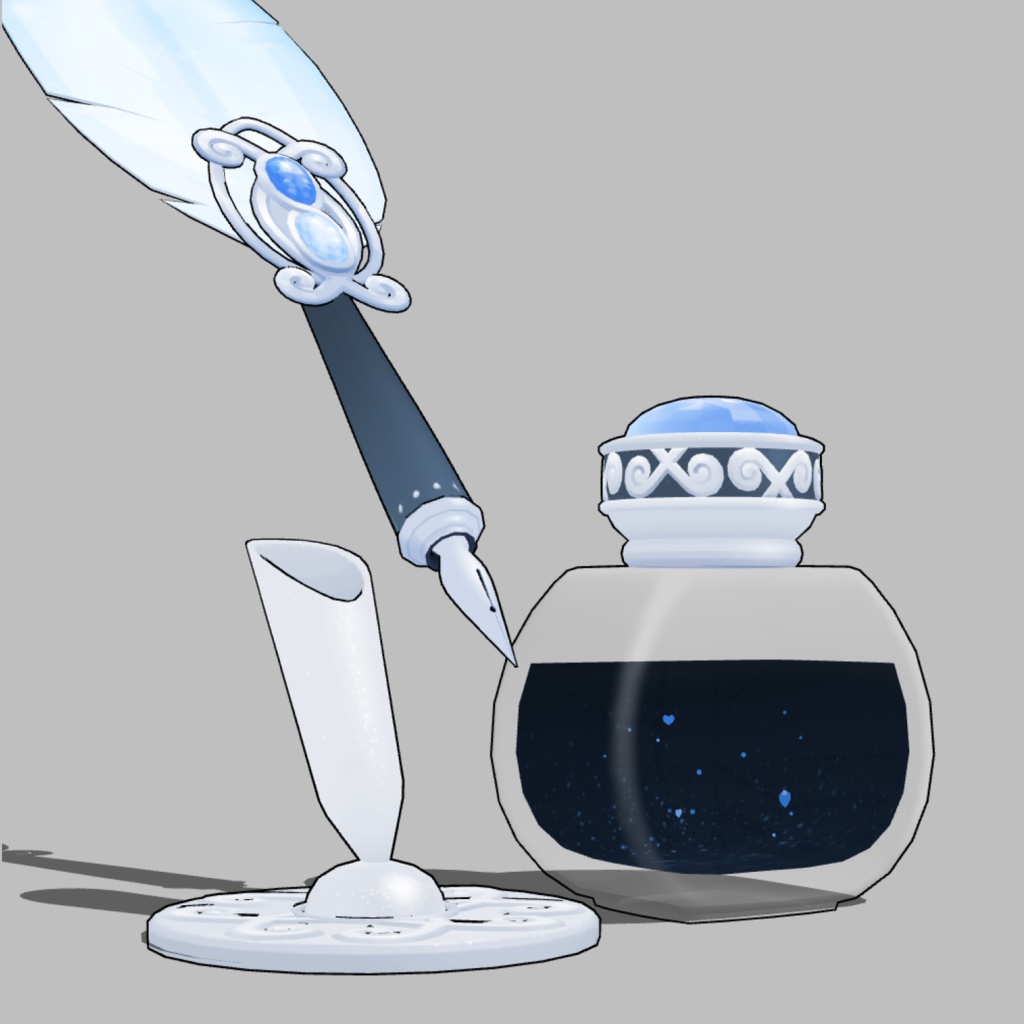 3D羽根ペン素材 Princess シリーズ (24種類) 漫画・イラスト用