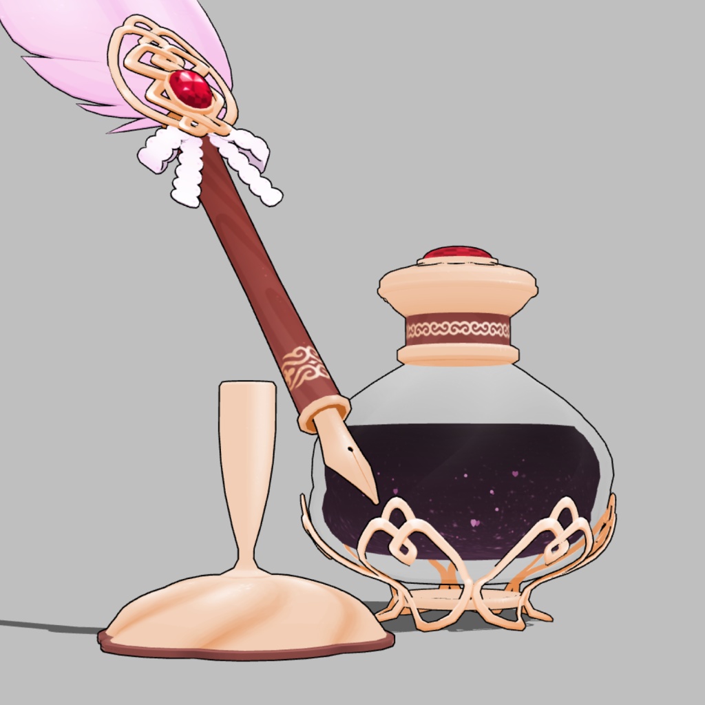 3D羽根ペン素材 Princess シリーズ (24種類) 漫画・イラスト用