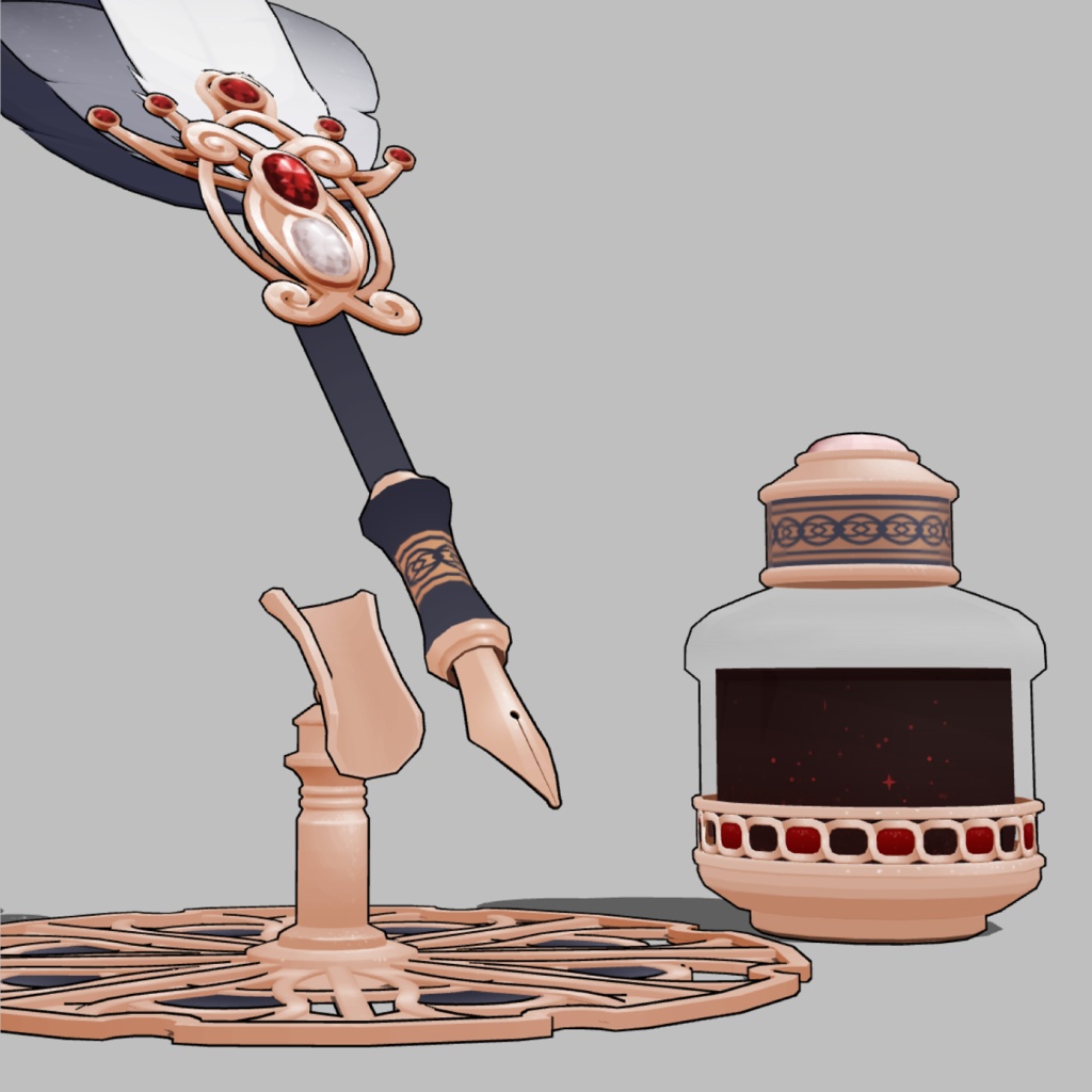 3D羽根ペン素材 Luxury シリーズ (20種類) 漫画・イラスト用