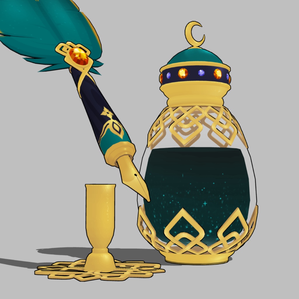 3D羽根ペン素材 Rich シリーズ (12種類) 漫画・イラスト用